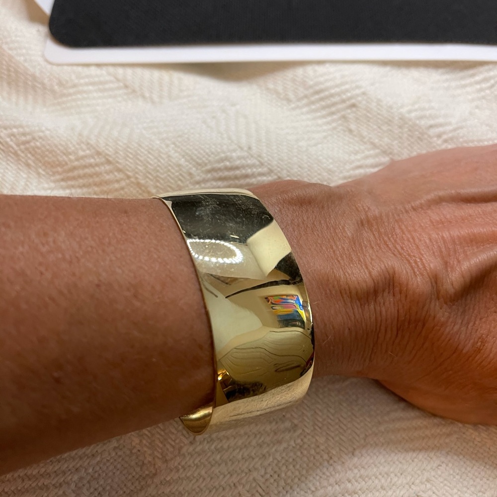 Gold Tone Cuff Bracelet - Picture 1 of 4